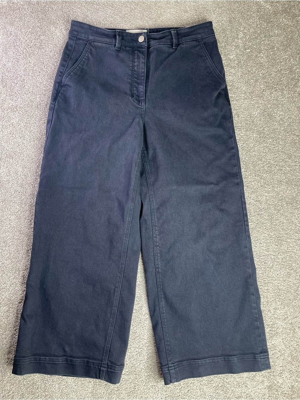 Everlane Jeans Women’s 12 Blue Wide Leg Crop High Rise Denim